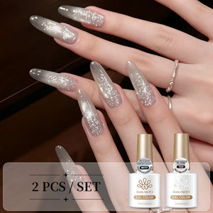 2pcs Set Cat Magnetic Gel & Jelly Gel 10ml Gel Nail Polish BORN PRETTY Set 04