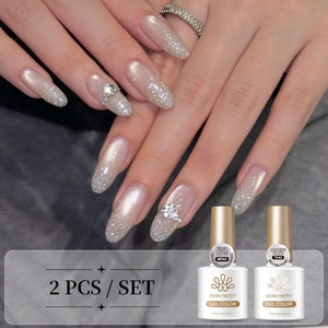 2pcs Set Cat Magnetic Gel & Jelly Gel 10ml Gel Nail Polish BORN PRETTY Set 08