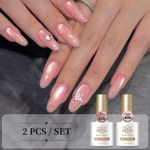 2pcs Set Cat Magnetic Gel & Jelly Gel 10ml Gel Nail Polish BORN PRETTY Set 09