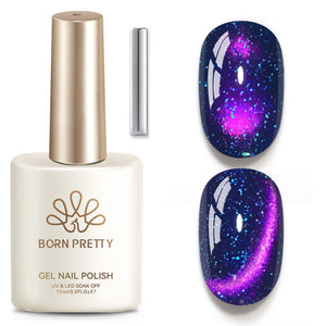 Reflective Cat Magnetic Gel MY764 Black Plum 15ml Gel Nail Polish BORN PRETTY