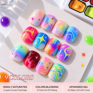 9 Colors Pat Painting Gel Prism Page Gel Nail Polish BORN PRETTY