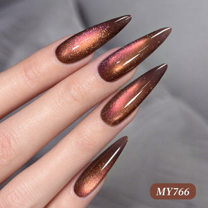 Reflective Cat Magnetic Gel MY766 Desert Rose 15ml Gel Nail Polish BORN PRETTY