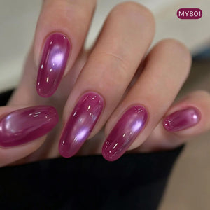 6 Colors Colored Cat Magnetic Gel M107 Lunar Purple 7ml Gel Nail Polish BORN PRETTY