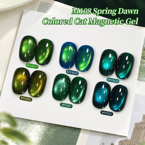 6 Colors Colored Cat Magnetic Gel M108 Spring Dawn 7ml Gel Nail Polish BORN PRETTY