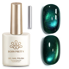 Colored Cat Magnetic Gel MY814 Pine Green 15ml Gel Nail Polish BORN PRETTY