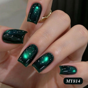 Colored Cat Magnetic Gel MY814 Pine Green 15ml Gel Nail Polish BORN PRETTY