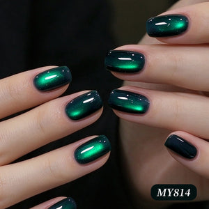 Colored Cat Magnetic Gel MY814 Pine Green 15ml Gel Nail Polish BORN PRETTY