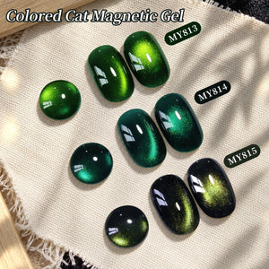 Colored Cat Magnetic Gel MY814 Pine Green 15ml Gel Nail Polish BORN PRETTY