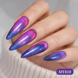 Auroras Cat Magnetic Gel MY818 Starry Purple 15ml Gel Nail Polish BORN PRETTY