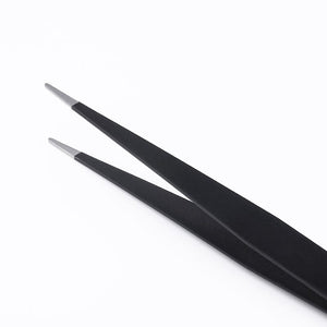 Black Straight Nail Tweezers Tools & Accessories No Brand