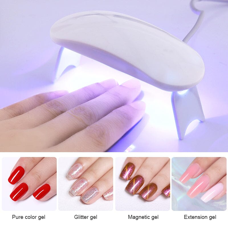 6W UV/LED Lamp Nail Dryer - White Nail Tools BORN PRETTY