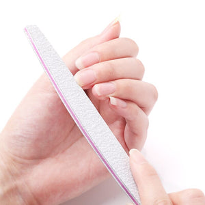 5pcs White Curved Nail File 100/180 Nail Tools BORN PRETTY