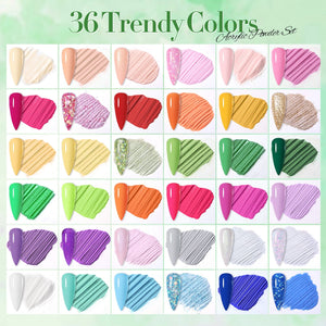 36 Colors Spring Summer Collection Acrylic Powder 10g Nail Powder BORN PRETTY