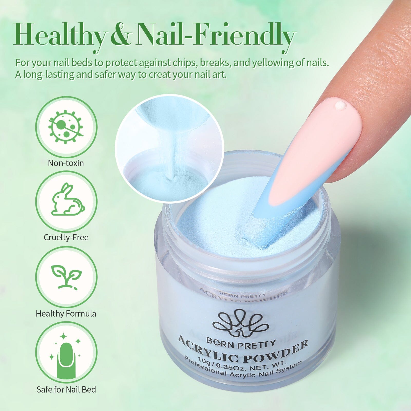 36 Colors Spring Summer Collection Acrylic Powder 10g Nail Powder BORN PRETTY