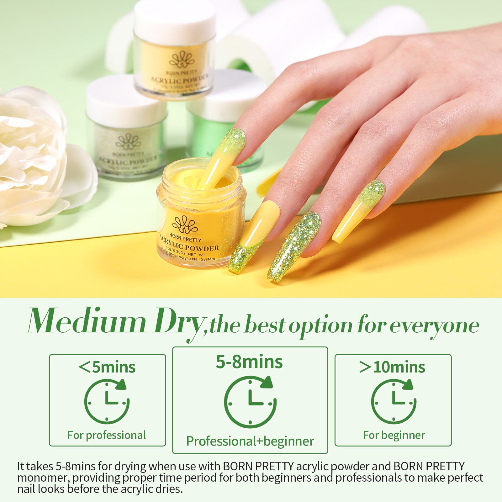 36 Colors Spring Summer Collection Acrylic Powder 10g Nail Powder BORN PRETTY