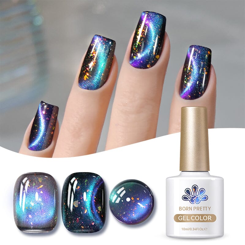 Blue Cat Magnetic Gel Polish MY35 Starry Sky 10ml Gel Nail Polish BORN PRETTY