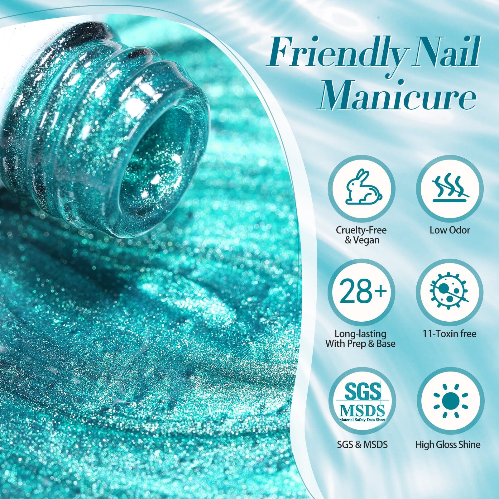 Blue Cat Magnetic Gel Polish MY36 Melbourne 15ml Gel Nail Polish BORN PRETTY