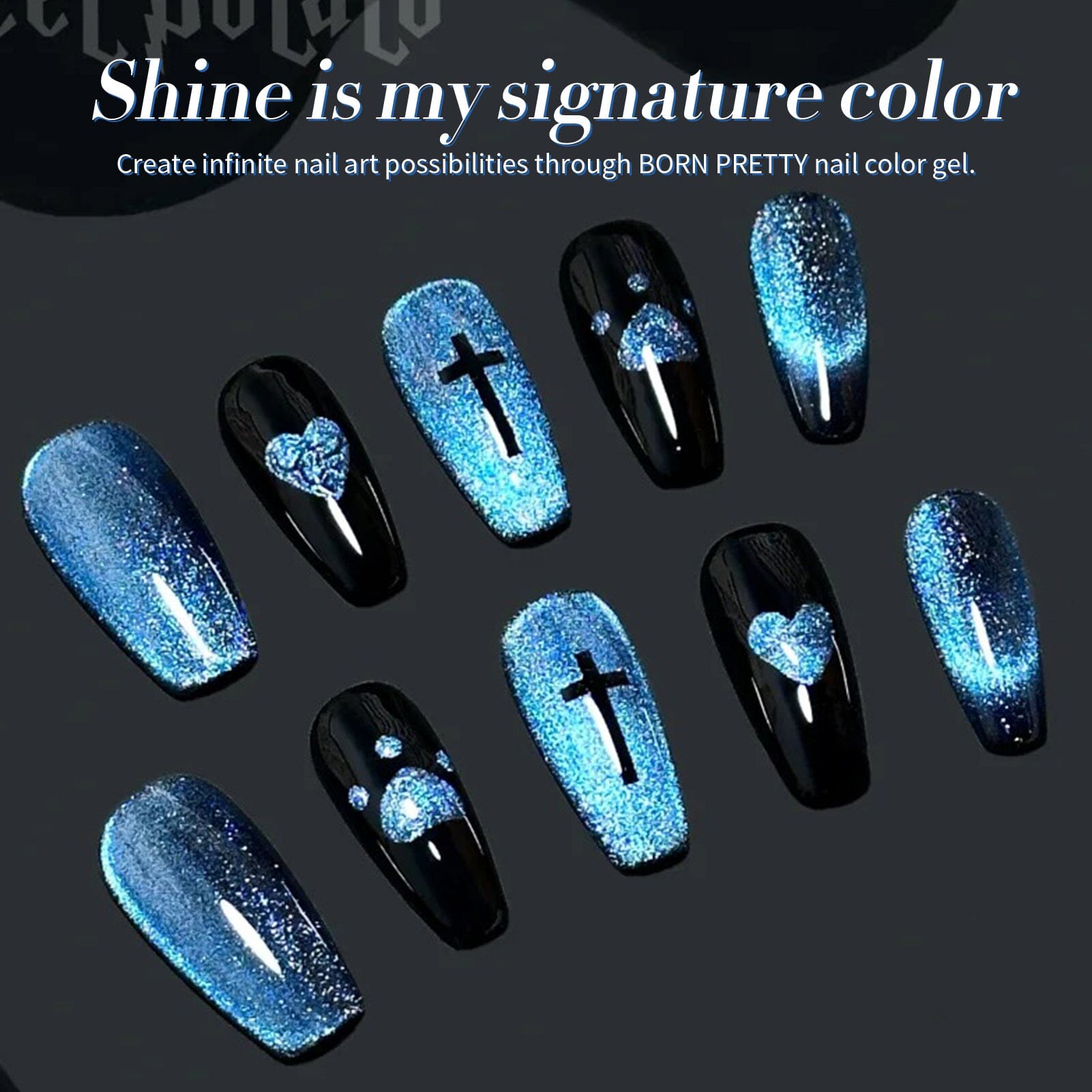 Blue Cat Magnetic Gel Polish MY38 Galaxy 10ml Gel Nail Polish BORN PRETTY