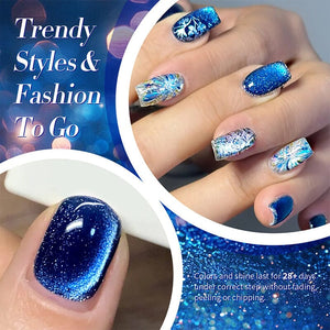 Blue Cat Magnetic Gel Polish MY47 Blue Ore 10ml Gel Nail Polish BORN PRETTY