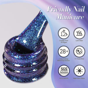 Blue Purple Chameleon Gel Polish BS01 Mirage 15ml Gel Nail Polish BORN PRETTY