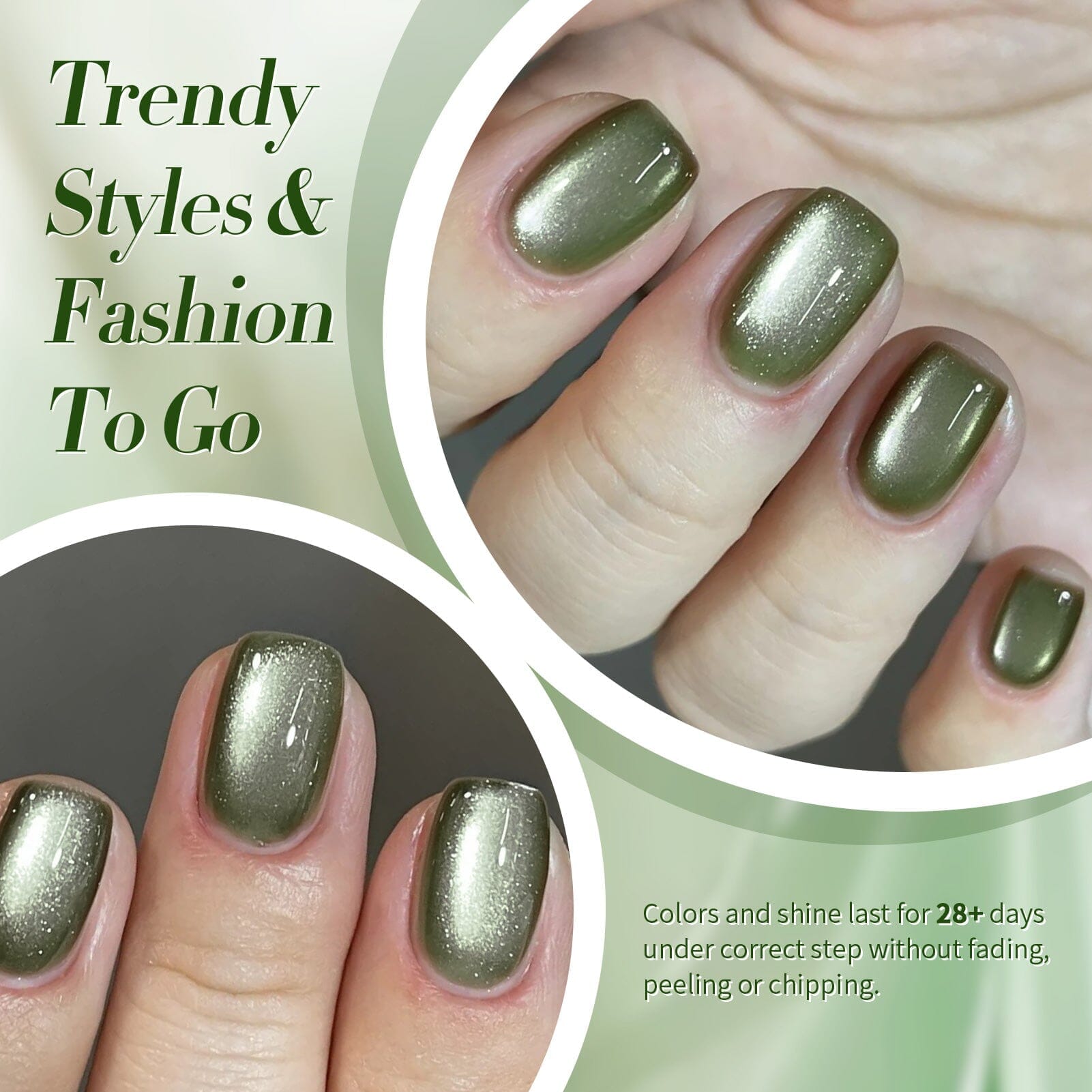 Green Cat Magnetic Gel Polish MY41 Dark Emerald 10ml Gel Nail Polish BORN PRETTY