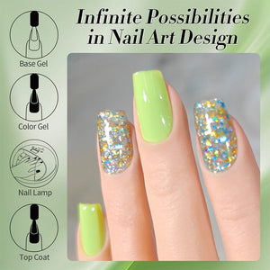 Multicolor Sequins Glitter Gel Polish SG02 Hummingbird 10ml Gel Nail Polish BORN PRETTY