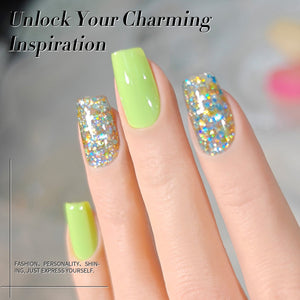 Multicolor Sequins Glitter Gel Polish SG02 Hummingbird 15ml Gel Nail Polish BORN PRETTY