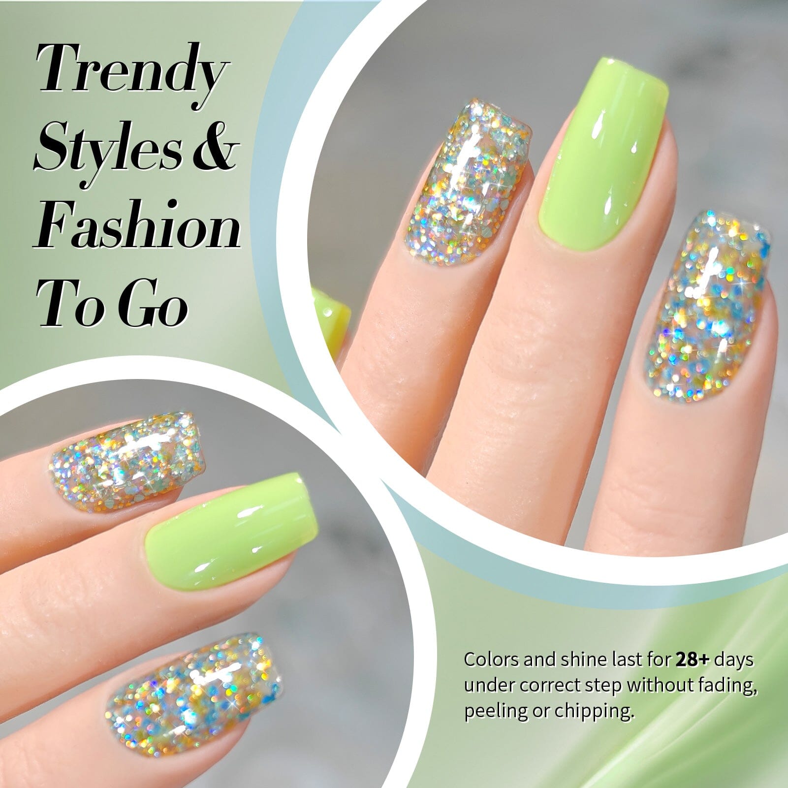 Multicolor Sequins Glitter Gel Polish SG02 Hummingbird 15ml Gel Nail Polish BORN PRETTY