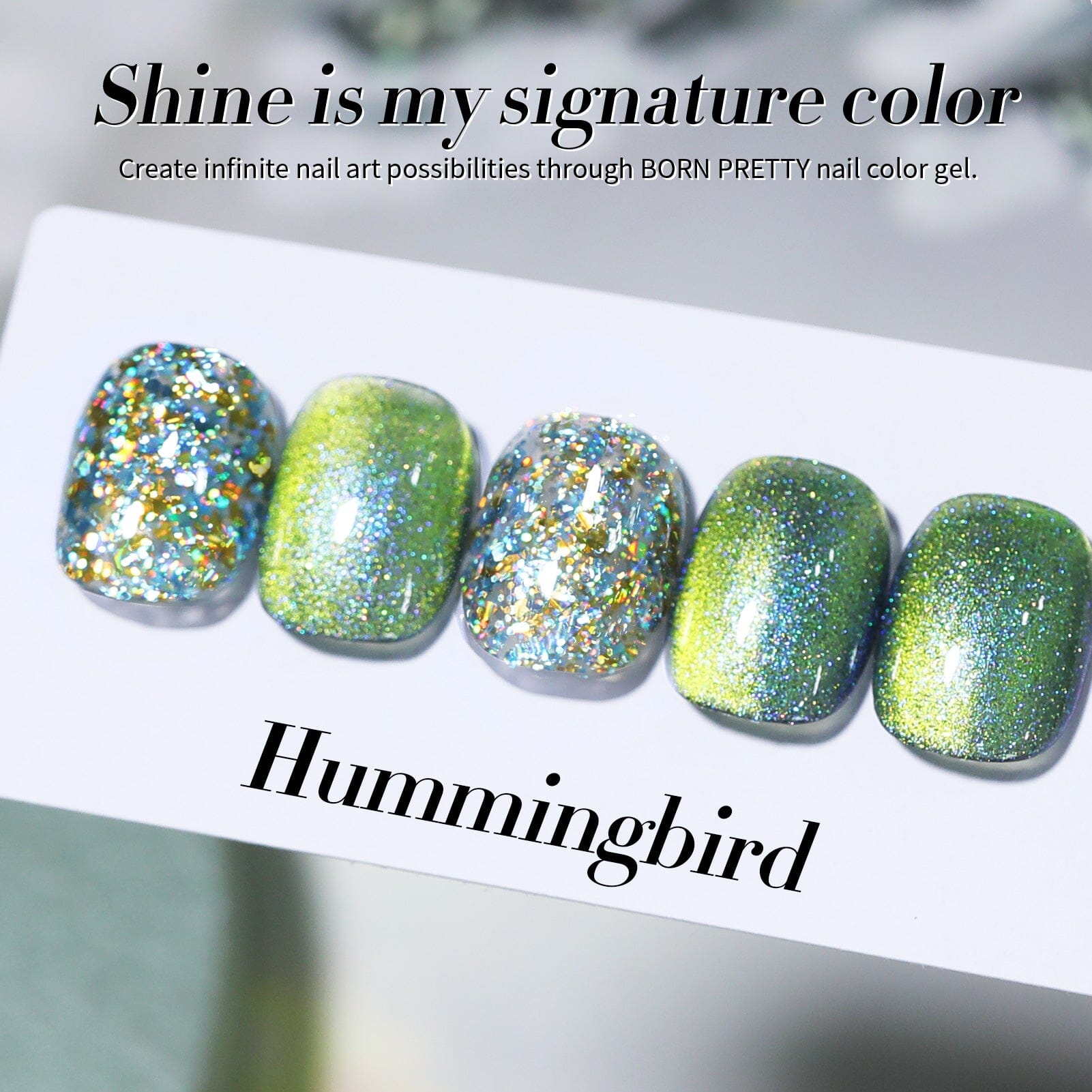 Multicolor Sequins Glitter Gel Polish SG02 Hummingbird 15ml Gel Nail Polish BORN PRETTY