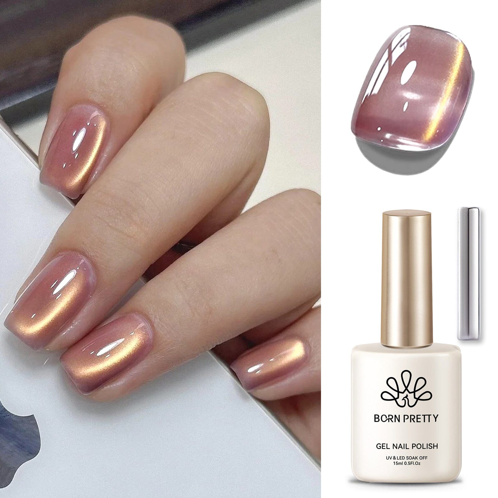 Pink Cat Magnetic Gel Polish MY45 Violet Haze 15ml Gel Nail Polish BORN PRETTY