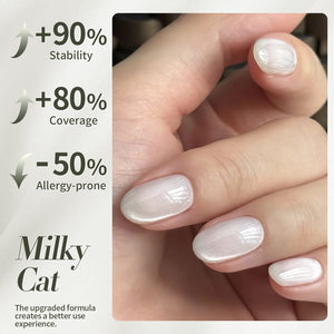 White Cat Magnetic Gel Polish MY42 Milky Cat 15ml Gel Nail Polish BORN PRETTY