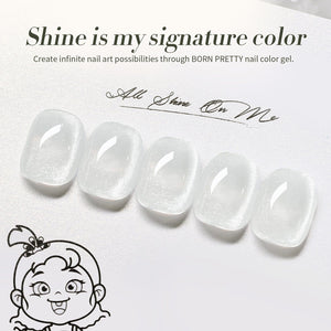 White Cat Magnetic Gel Polish MY42 Milky Cat 15ml Gel Nail Polish BORN PRETTY