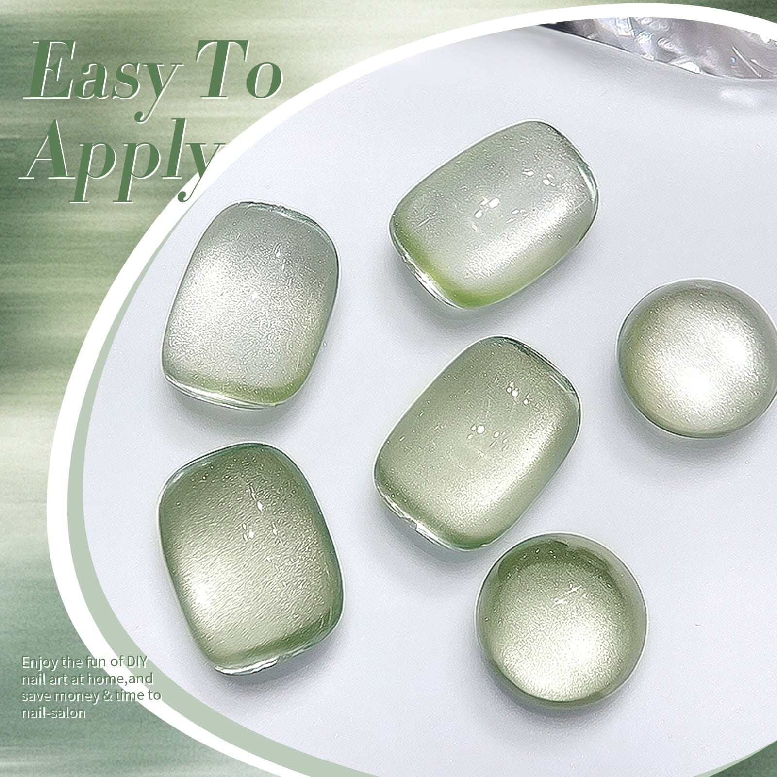 Jade Breeze Green Cat Magnetic Gel Polish MY48 15ml Gel Nail Polish BORN PRETTY