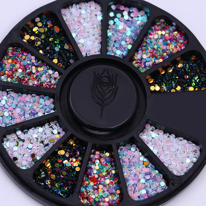 Colorful Plastic Round Nail Sequins DIY Nails BORN PRETTY