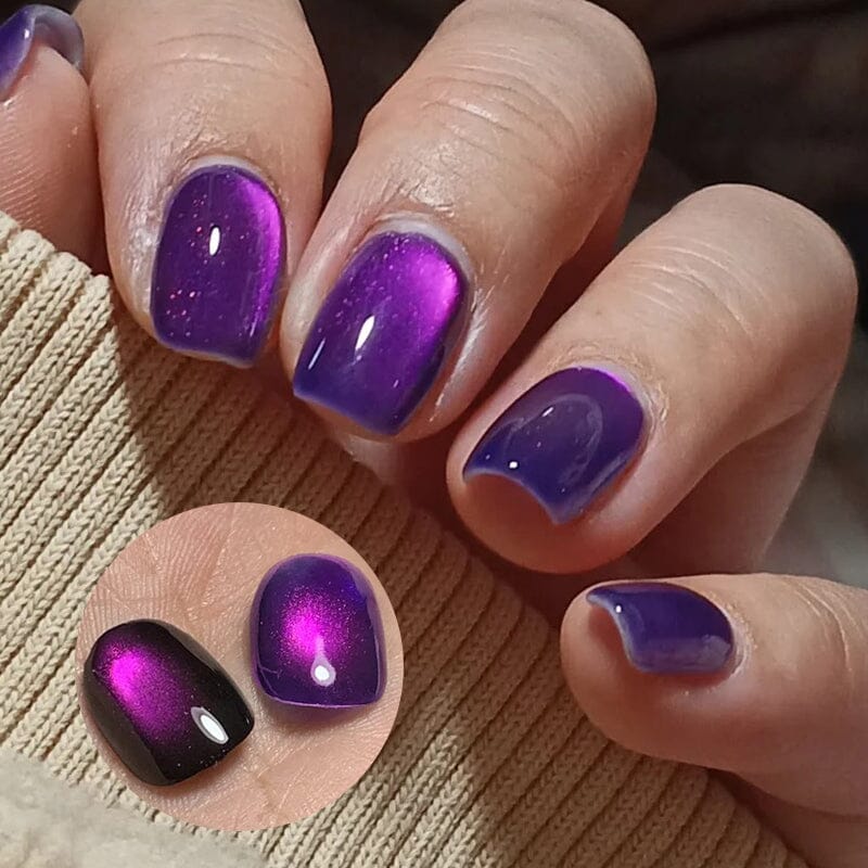 Purple Cat Magnetic Gel Polish MY43 Blackish Purple 10ml Gel Nail Polish BORN PRETTY