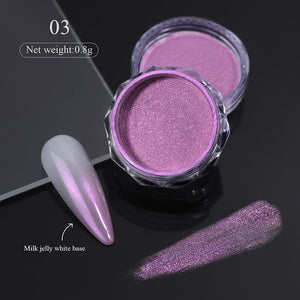 Gradient Auroras Colorful Pearl Powder Nail Pigment Nail Powder No Brand 03