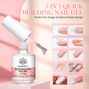 3pcs Set Nude Pink Quick Building Nail Gel Kit Gel Nail Polish BORN PRETTY