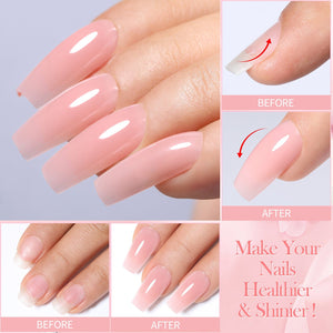 3pcs Set Nude Pink Quick Building Nail Gel Kit Gel Nail Polish BORN PRETTY