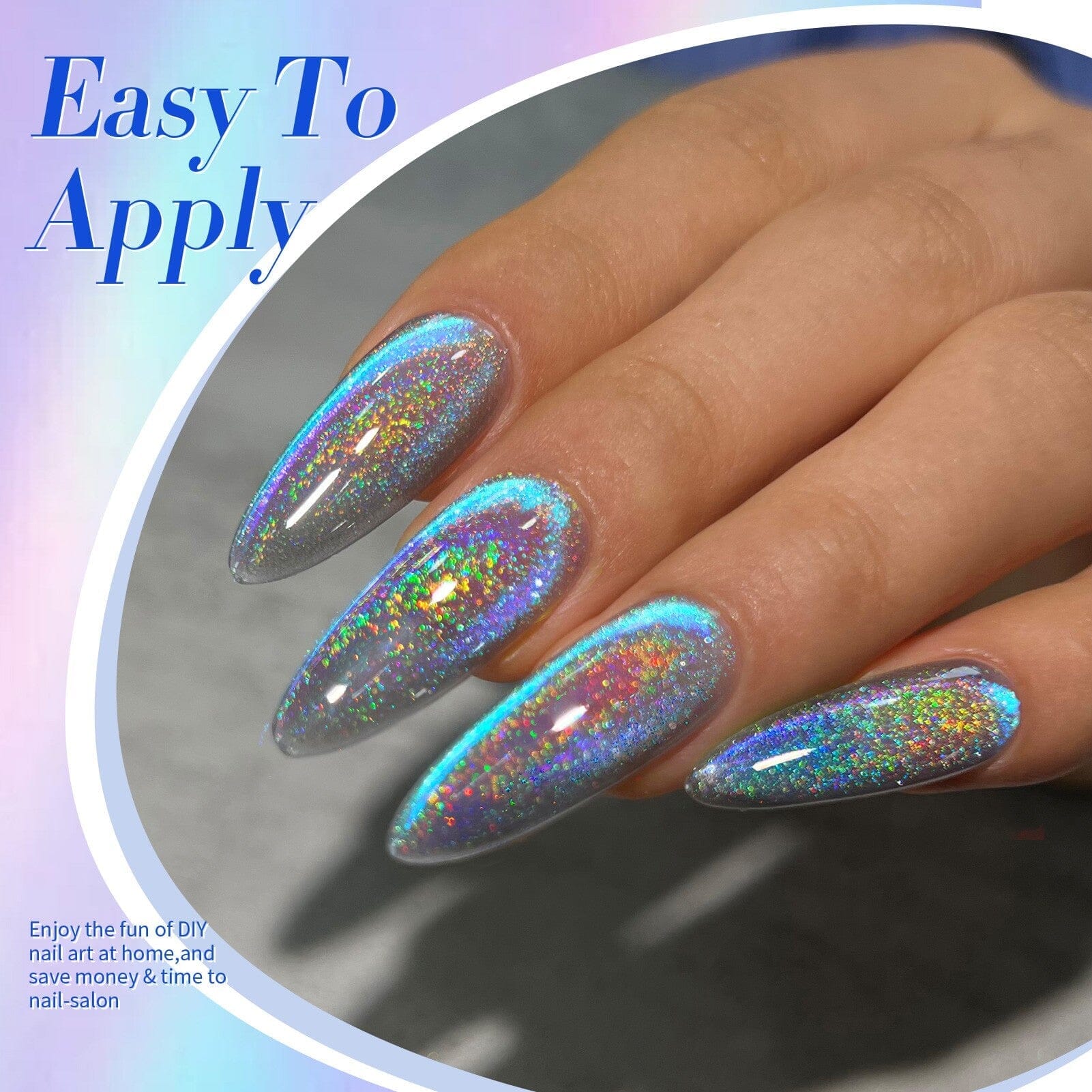 Iridescent Glass Cat Magnetic Gel Blue 15ml Gel Nail Polish BORN PRETTY