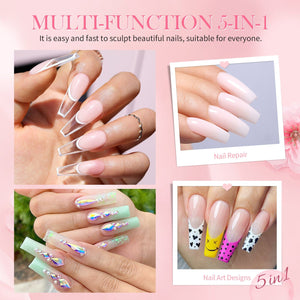 3pcs Set Baby Pink Quick Building Nail Gel Kit Gel Nail Polish BORN PRETTY