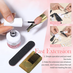 3pcs Set Nude Pink Quick Building Nail Gel Kit Gel Nail Polish BORN PRETTY