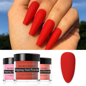 Matte Color Dipping Nail Powder 10ml Nail Powder NICOLE DIARY