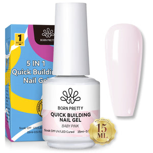 3pcs Set Baby Pink Quick Building Nail Gel Kit Gel Nail Polish BORN PRETTY