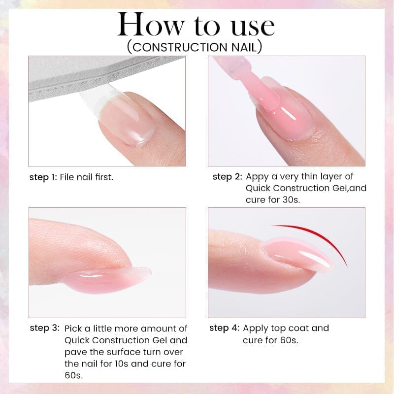 Clear Quick Construction Nail Gel QC01 10ml Gel Nail Polish BORN PRETTY