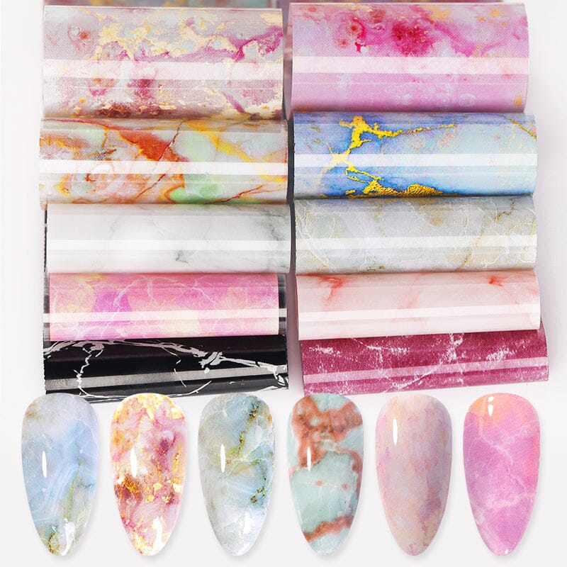 10pcs Marble Nail Foil Stickers DIY Nails BORN PRETTY
