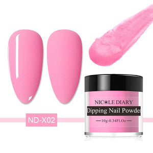 Matte Color Dipping Nail Powder 10ml Nail Powder NICOLE DIARY ND-X02