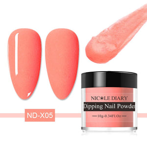 Matte Color Dipping Nail Powder 10ml Nail Powder NICOLE DIARY ND-X05