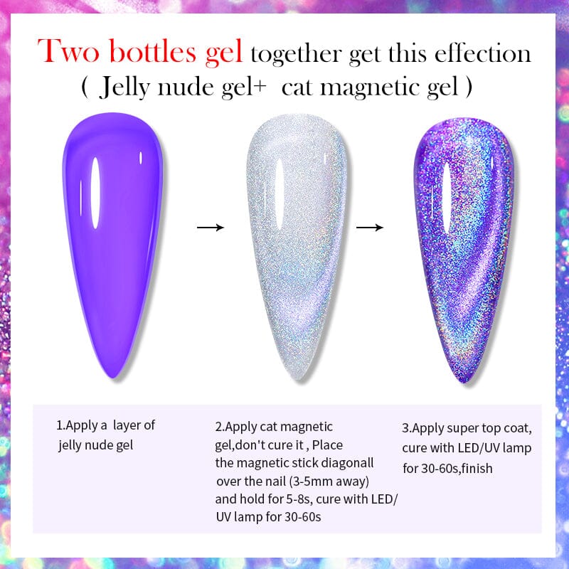 Iridescent Cat Magnetic Gel 10ml Gel Nail Polish BORN PRETTY