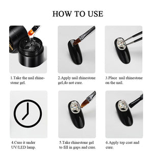 Silver Gold Bowknot Butterfly Rhinestones 3D Nail Decoration Nail Decoration BORN PRETTY