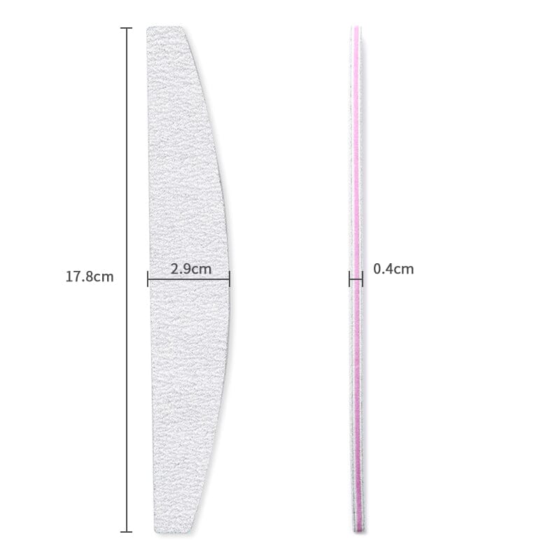 White Curved Nail File 100/180 Nail Tools BORN PRETTY